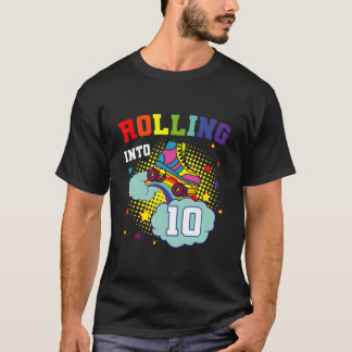 Camiseta Rolling In 10 Roller Skates Skating Bdaypy