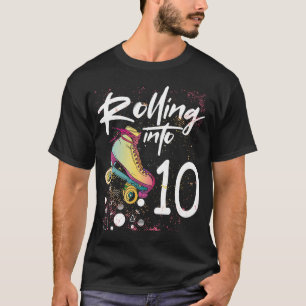 Camiseta Rolling In 10 Roller Skating Birthday