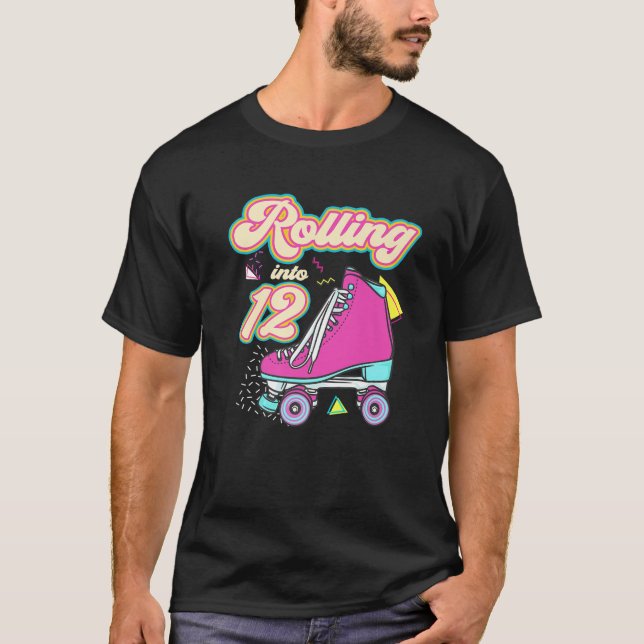 Camiseta Rolling In 12 Años Skate 12Th Birthda (Anverso)