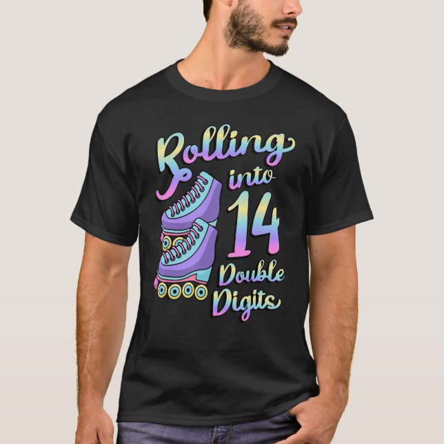 Camiseta Rolling In 14 Doble Dígito Roller Skates 14th B (Anverso)