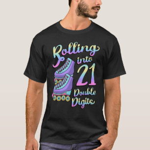 Camiseta Rolling In 21 Doble Dígito Roller Skates 21st B