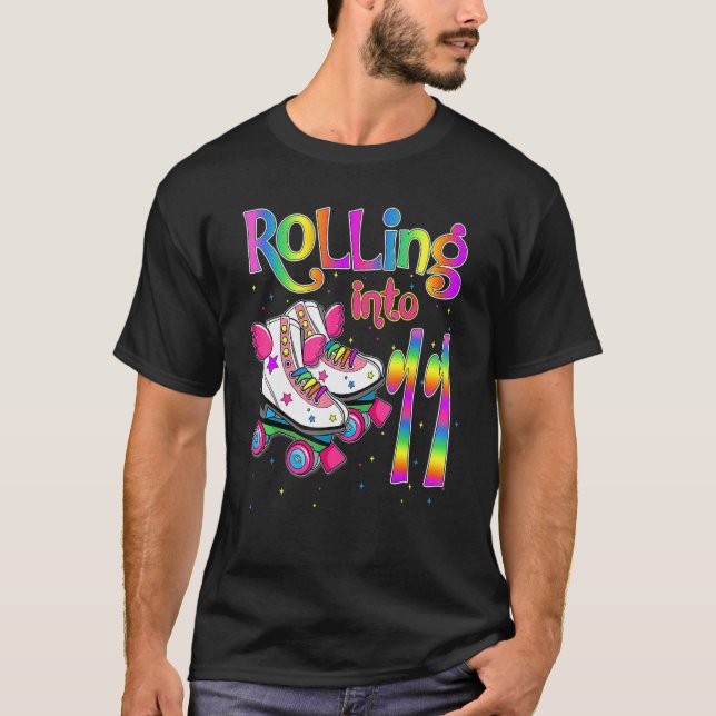 Camiseta Rolling Into 11 Years Lets Roll I'm Turning 11 Rol (Anverso)