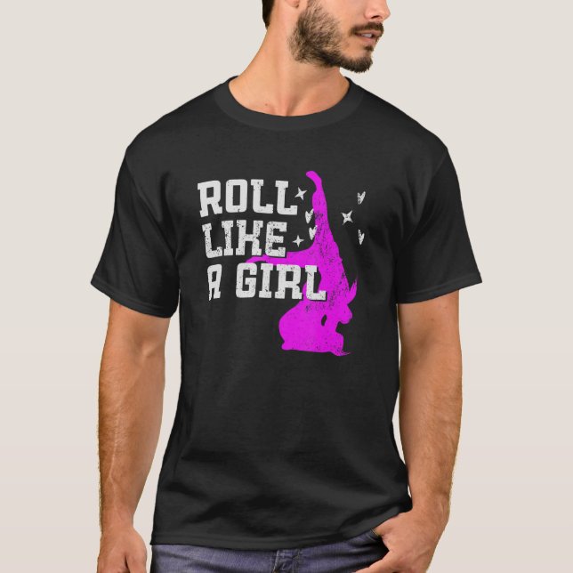 Camiseta Rollo como un chica - Jiu-jitsu brasileño (Anverso)