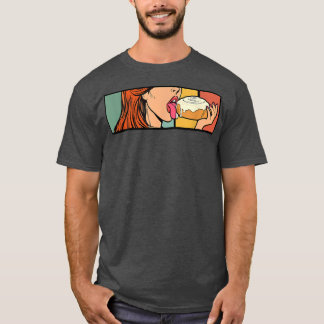 Camiseta Rollo de canela Miel Bun Retro Panadera de pan de 