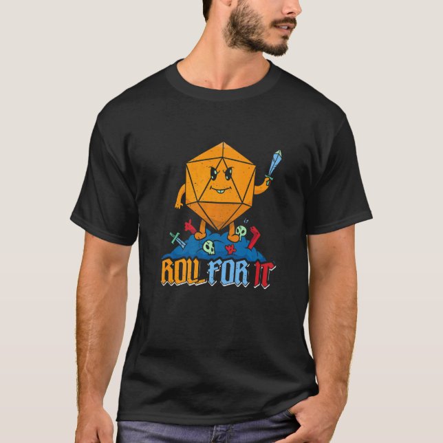 Camiseta Rollo De Fantasía Juego Rol Jugando Dados (Anverso)