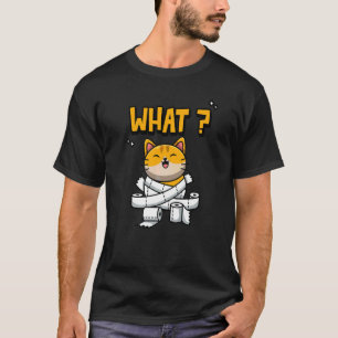 Camiseta Rollo de Papel Higiénico Gato Qué