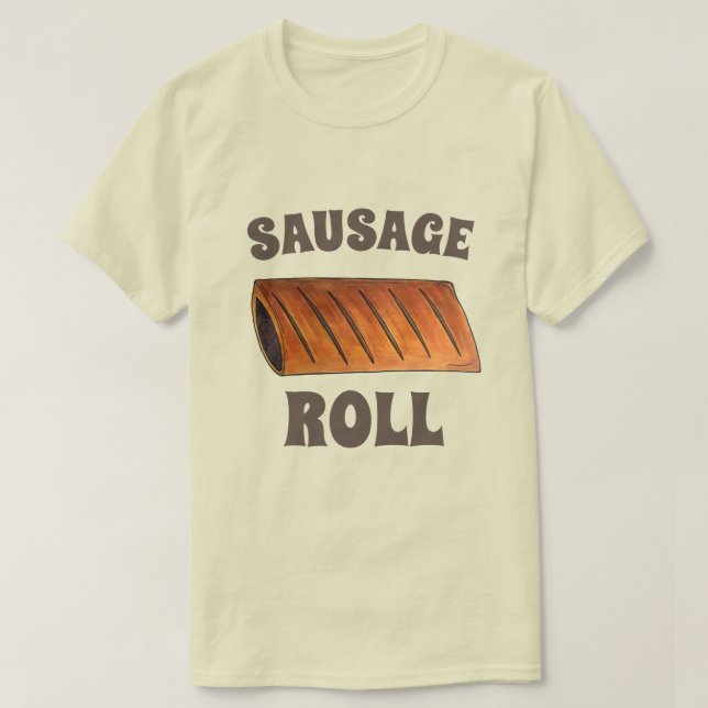 Camiseta Rollo de salchicha Británico de repostería de past (Diseño del anverso)