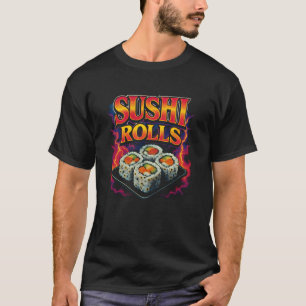 Camiseta Rollo de Sushi Comida Favorita Divertido Extraño S