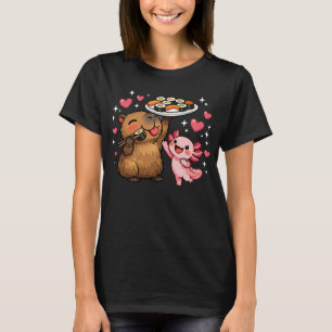 Camiseta Rollo De Sushi De Carpincho Lindo Y Axolote Divert