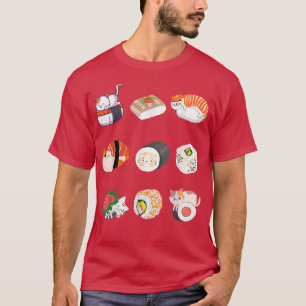 Camiseta Rollo de sushi de comida para gato, amante de las 