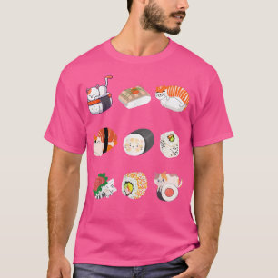 Camiseta Rollo de sushi de comida para gato, amante de las