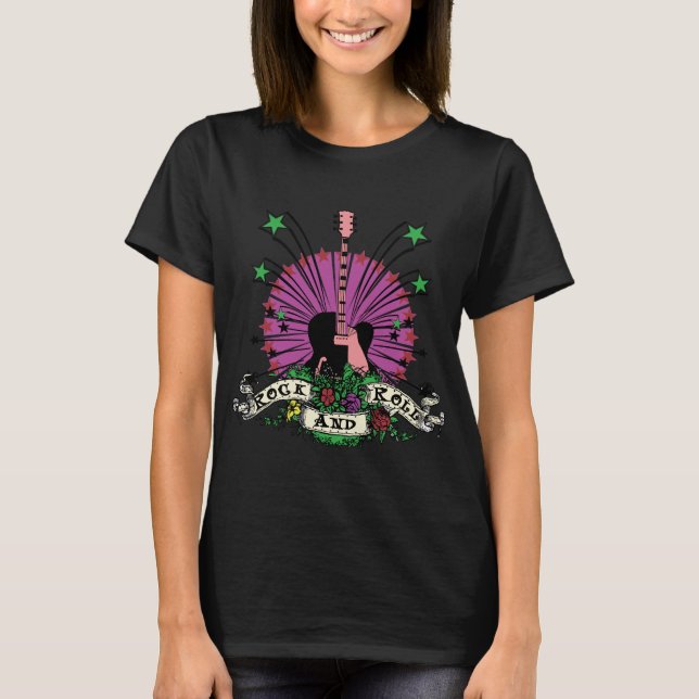Camiseta Rollo femenino de la roca n (Anverso)