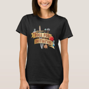 Camiseta Rollo Para Iniciativa Fantasía Gaming RPG