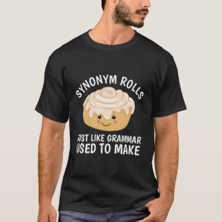 Camiseta Rollos de sinónimo como la gramática usada para ha