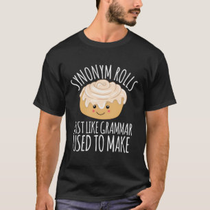 Camiseta Rollos de sinónimo como la gramática usada para ha
