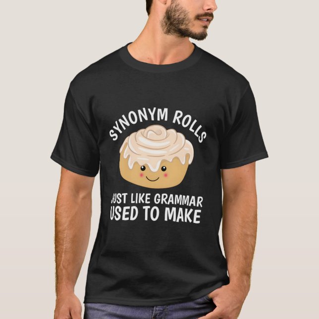 Camiseta Rollos de sinónimo como la gramática usada para ha (Anverso)