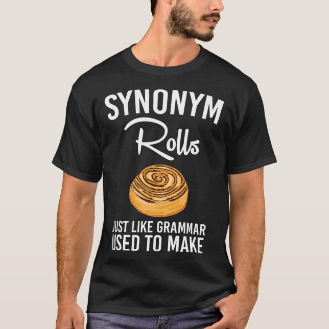 Camiseta Rollos de sinónimo como la gramática utilizada par (Anverso)