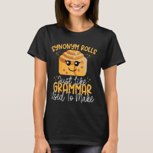 Camiseta Rollos de sinónimo como la gramática utilizada par