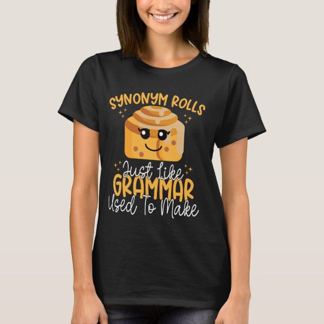 Camiseta Rollos de sinónimo como la gramática utilizada par (Anverso)