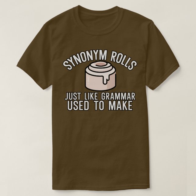 Camiseta Rollos de sinónimo como la gramática utilizada par (Diseño del anverso)