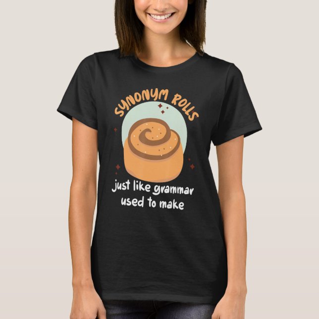 Camiseta Rollos de sinónimo como la gramática utilizada par (Anverso)