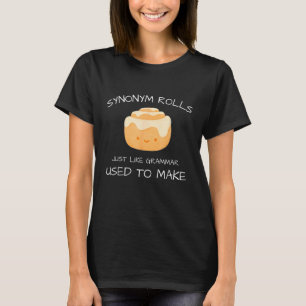 Camiseta Rollos de sinónimo como la gramática utilizada par