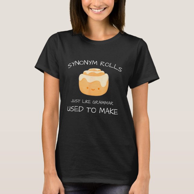 Camiseta Rollos de sinónimo como la gramática utilizada par (Anverso)