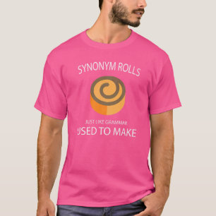 Camiseta Rollos de sinónimo como la gramática utilizada par