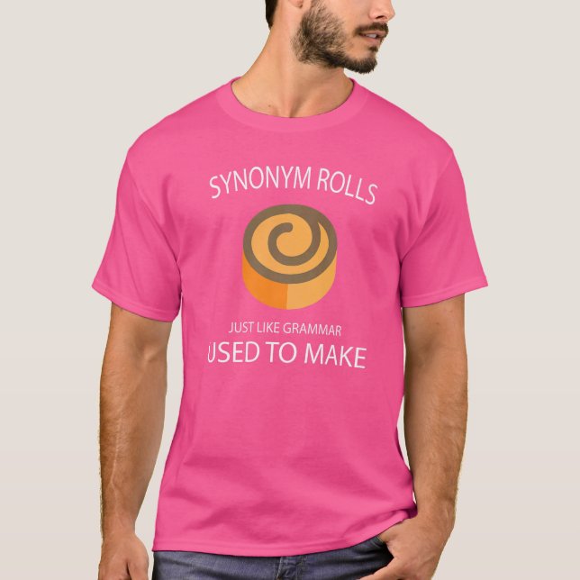 Camiseta Rollos de sinónimo como la gramática utilizada par (Anverso)