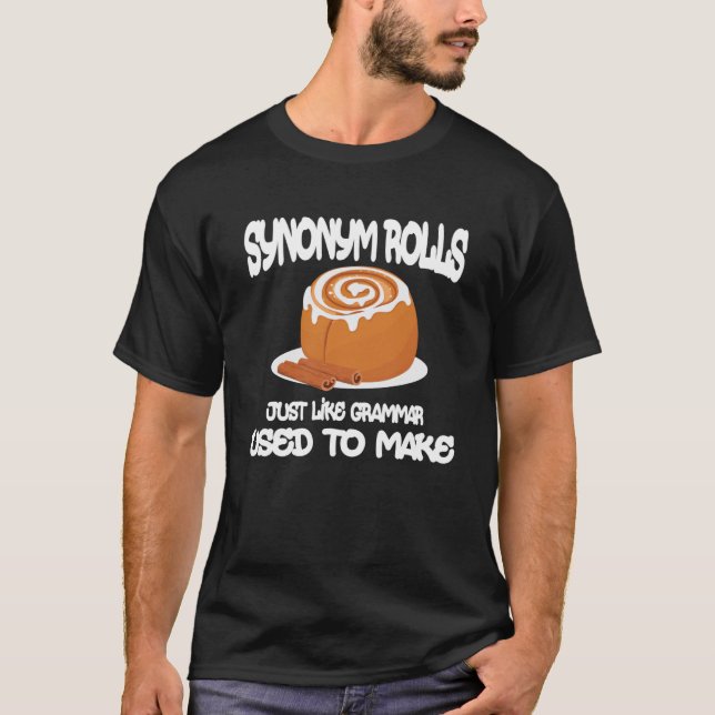 Camiseta Rollos de sinónimo como la gramática utilizada par (Anverso)
