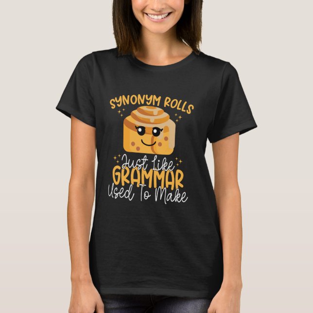 Camiseta Rollos de sinónimo como la gramática utilizada par (Anverso)
