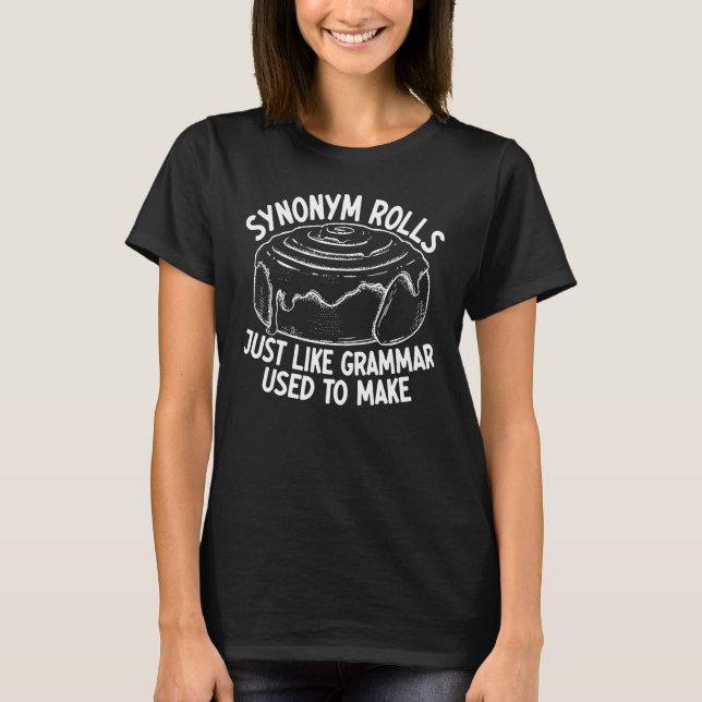Camiseta Rollos de sinónimo igual que la gramática utilizad (Anverso)