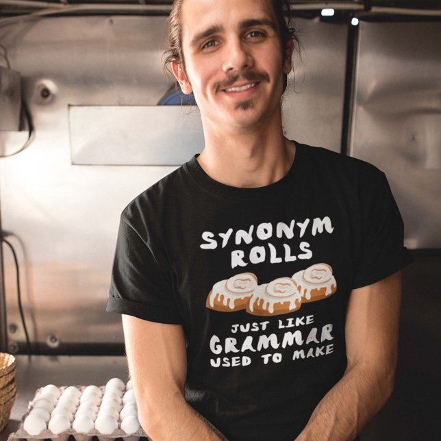 Camiseta Rolls de sinónimo (synonym rolls just like grammar used to make shirt)