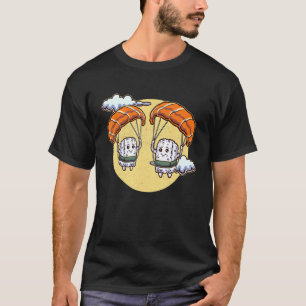 Camiseta Rolos de Sushi de Paracaidismo Arroz de Paracaidi
