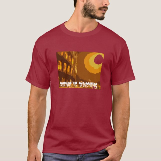 Camiseta Roma está quemando (Anverso)