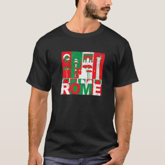 Camiseta Roma Italia Arquitectura Cultural De Roma Bandera