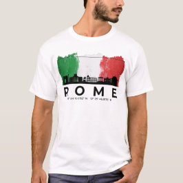 Camiseta Roma Italia Ciudadela Bandera de Pincel