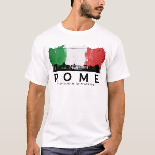 Camiseta Roma Italia Ciudadela Bandera de Pincel