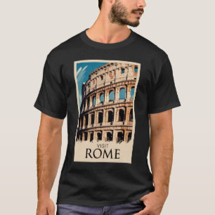Camiseta Roma Italia Colosseo Ilustracion arte de viajes
