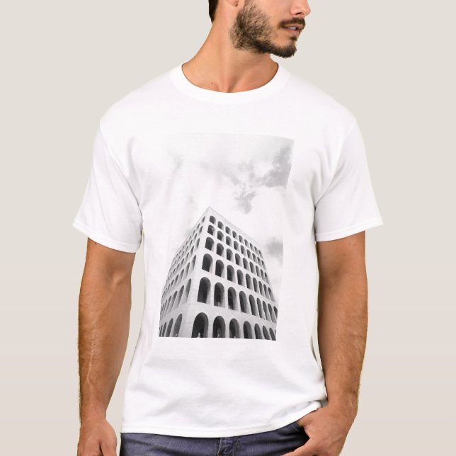 Camiseta Roma Italia, EUR Palazzo del Lavoro (Anverso)