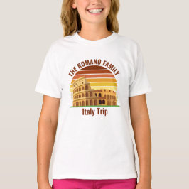 Camiseta Roma Italia Familia Viaje Colosseum Sunset Kids