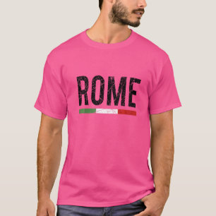 Camiseta Roma Italia: recuerdo de viaje Bandera italiana Ro