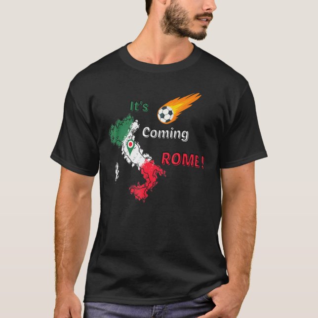 Camiseta Roma: Llega Roma, Santa Arrivando Roma, Italia es  (Anverso)