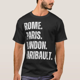 Camiseta Roma. París. Londres. Faribault.