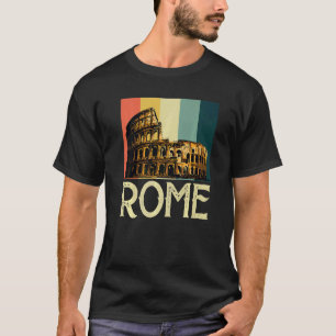 Camiseta Roma Retro Colosseum Italia Y Ciudad del Vaticano