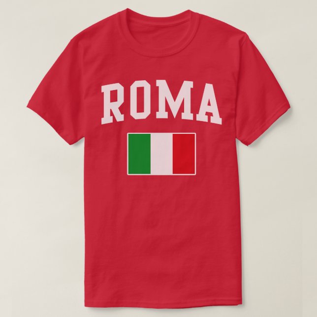 Camiseta Roma Roma Roma Roma Italia Italia Italia Bandera i (Diseño del anverso)