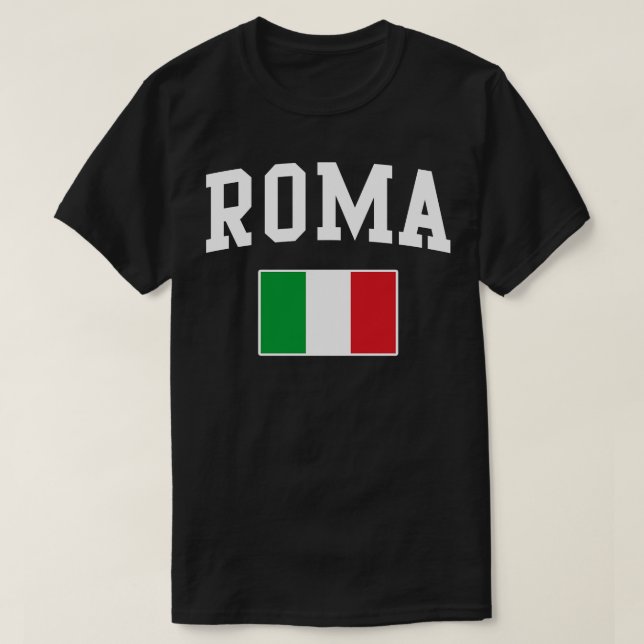 Camiseta Roma Roma Roma Roma Italia Italia Italia Bandera i (Diseño del anverso)
