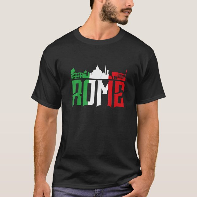 Camiseta Roma Skyline Italia Para Todos Los Italianos (Anverso)
