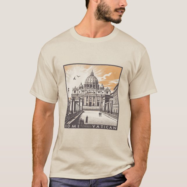 Camiseta Roma Vaticano Italia Europa (Anverso)