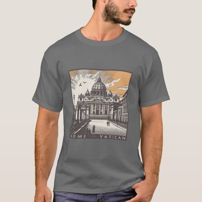 Camiseta Roma Vaticano Italia Europa (Anverso)